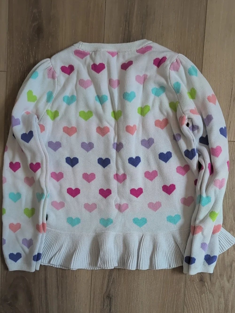 Gymboree Peplum Rainbow Heart Sweater